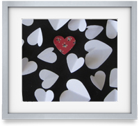 Hearts: Individually crafted hearts, carefully mounted to create a unique piece of art for a loved one or a little treat for you.