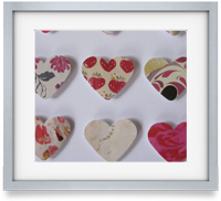 Hearts: Individually crafted hearts, carefully mounted to create a unique piece of art for a loved one or a little treat for you.