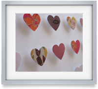 Hearts: Individually crafted hearts, carefully mounted to create a unique piece of art for a loved one or a little treat for you.