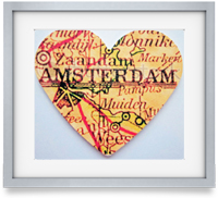 Your favourite locations, sourced and carefully extracted and cut into a heart. They are then mounted upon card to create a striking piece of artwork. 